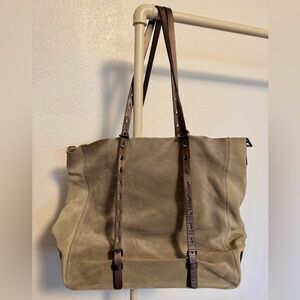Ermenegildo Zegna suede tote bag